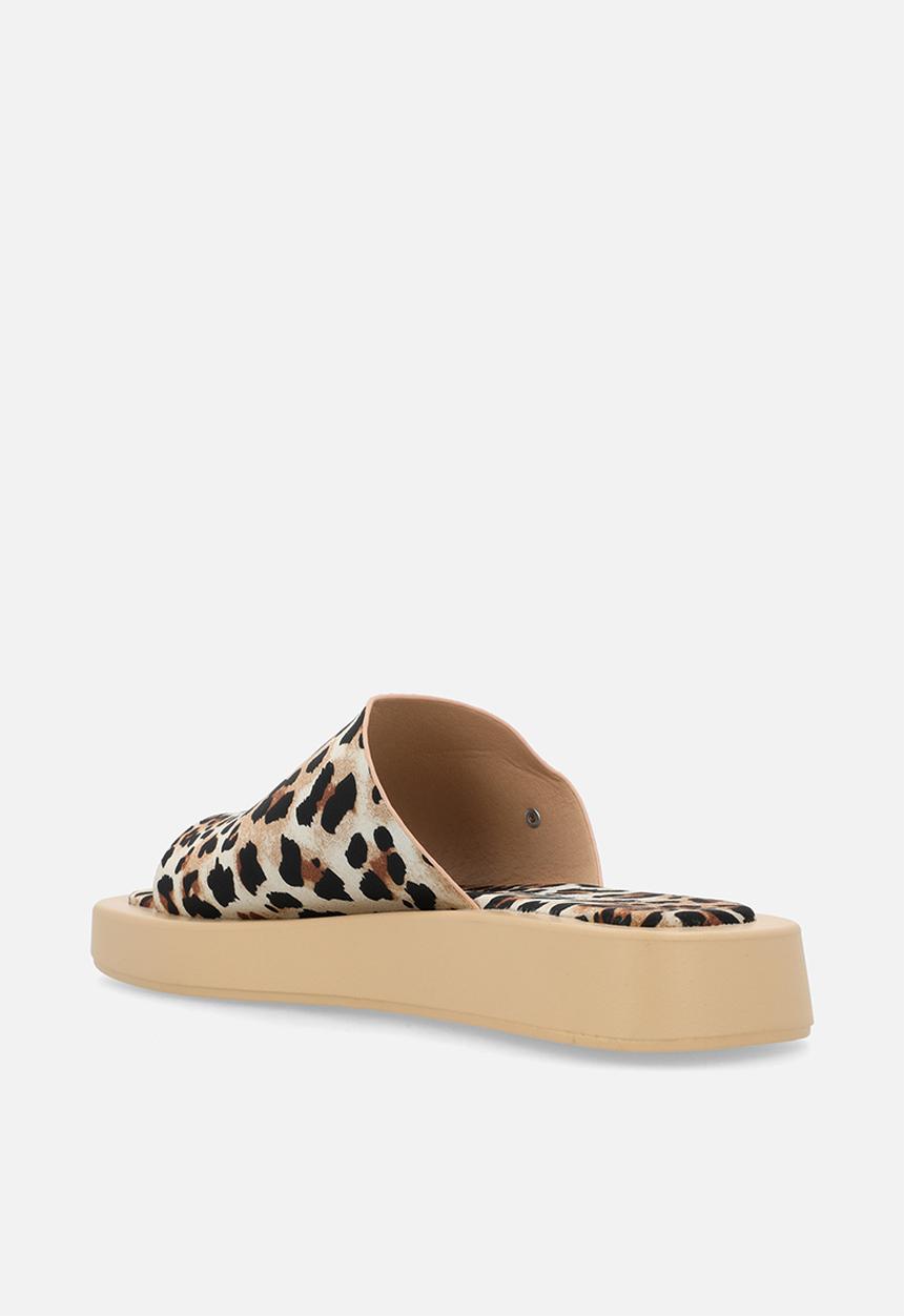 Viabeach - Coconut 27 thick toe loop slide sandal - leopard