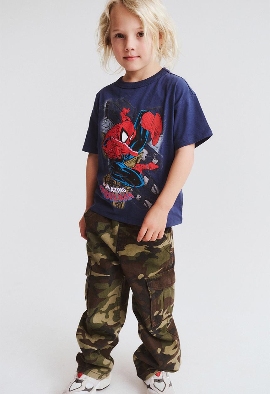Cotton On - Licensed drop shoulder short sleeve tee - lcn mar deep dive/spiderman vintage