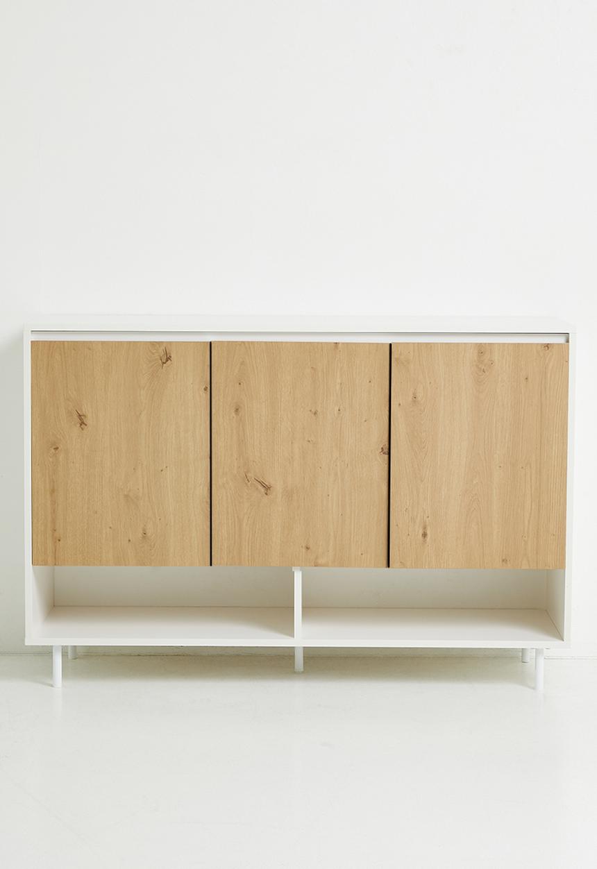 Sixth Floor - Billy 3 door sideboard - white