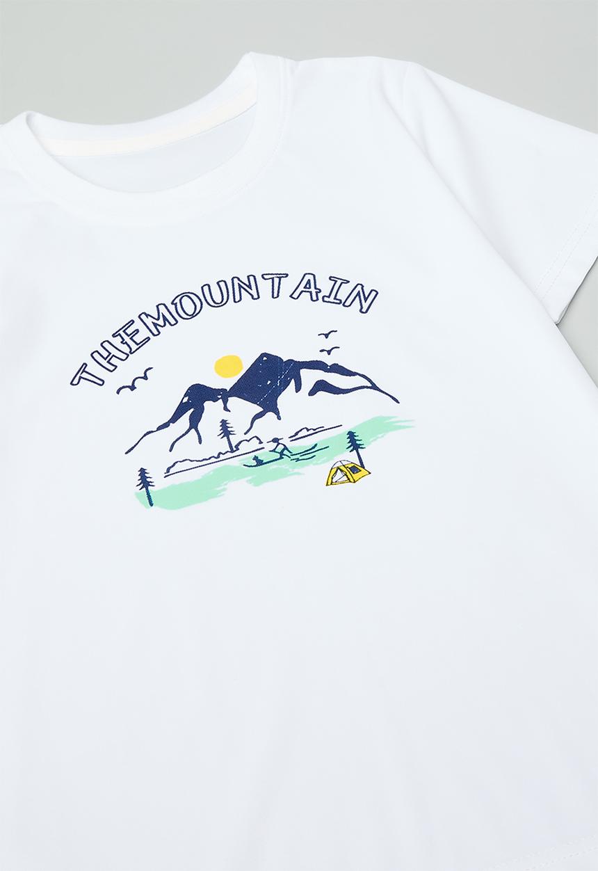 Pop Candy - Printed tee & short set - green & white