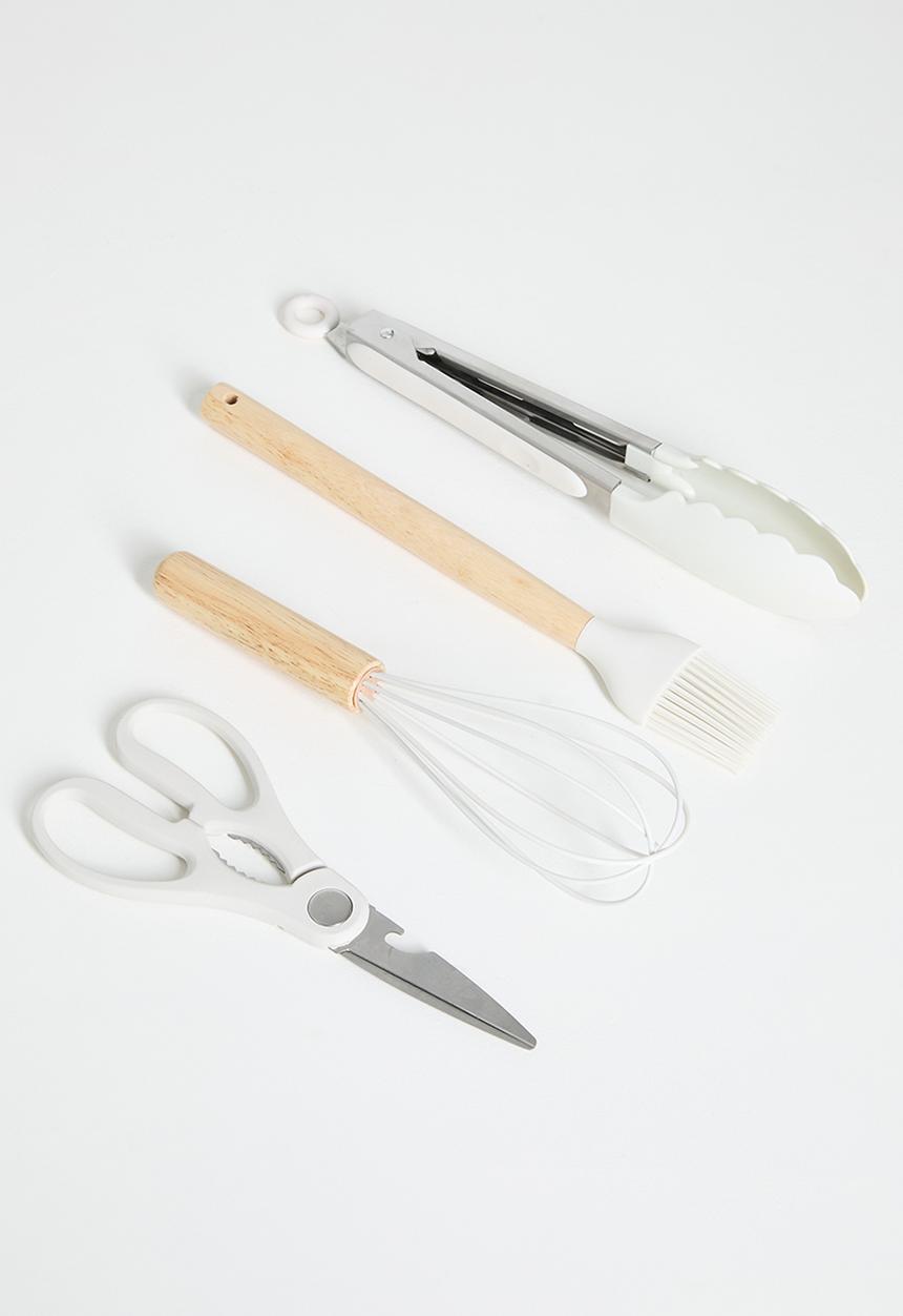 Maisonware - 19pc Utensil set with holder - Off White