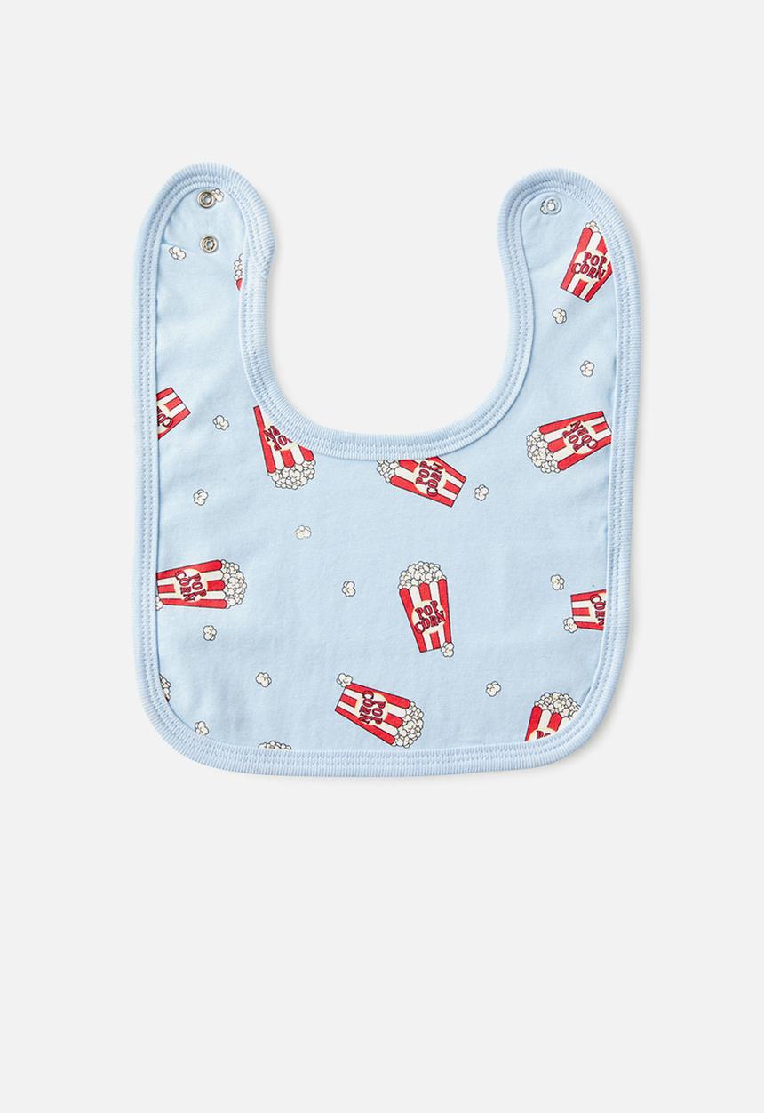 Cotton On - The baby bib - dawn blue/popcorn