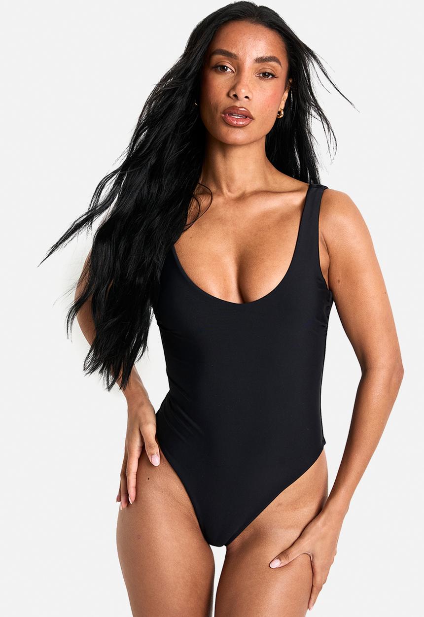 boohoo - Swimwear Essentials Scoop Swimsuit - Black