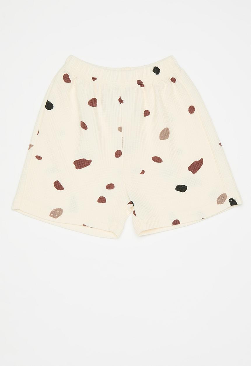 Pop Candy - Smudge dot all-over print shorts - neutral