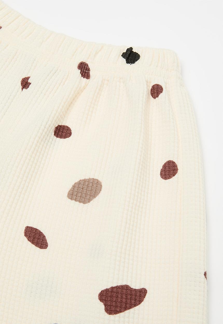 Pop Candy - Smudge dot all-over print shorts - neutral