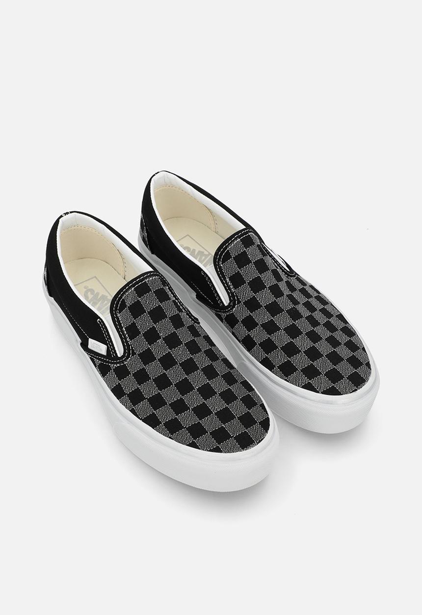 Classic Slip-On Platform - Metallic Checkrbrd Black