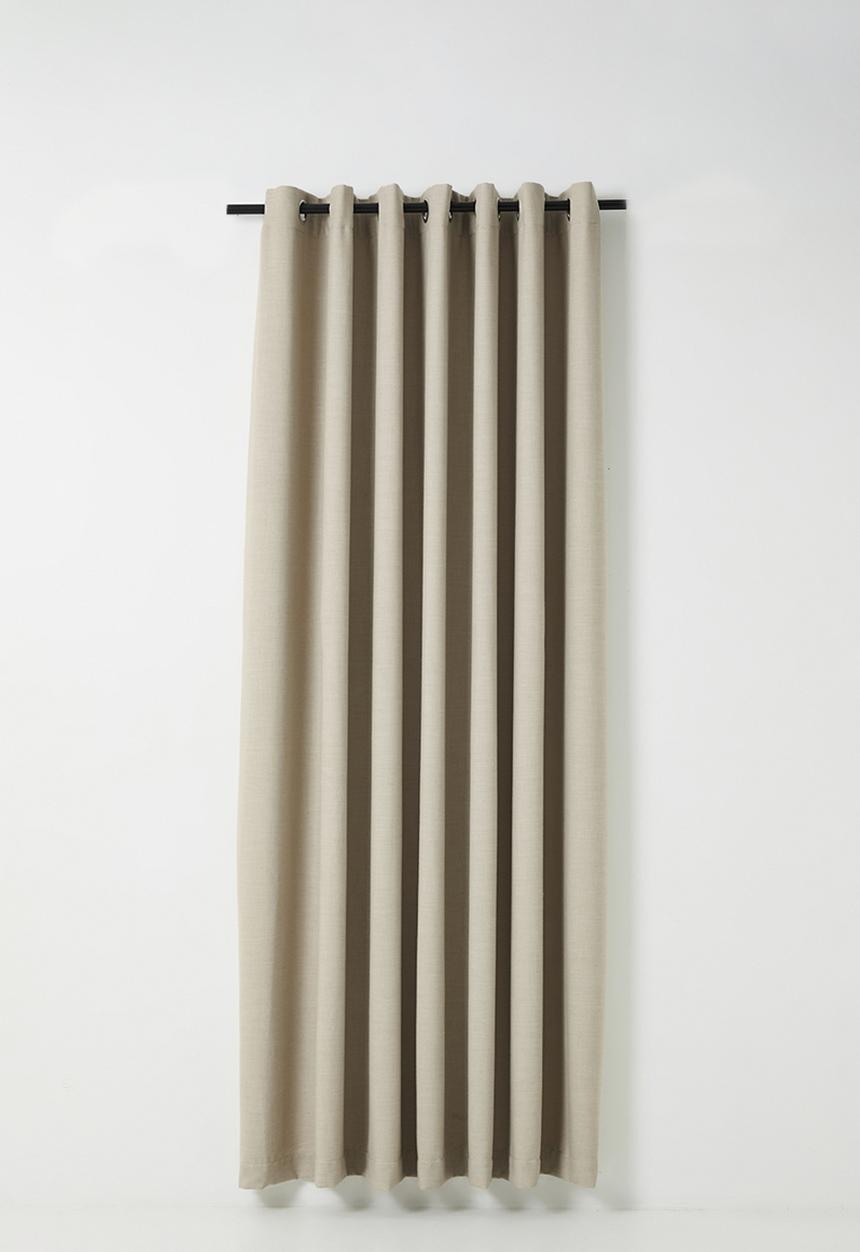 Sixth Floor - Linen Blend Luxe Eyelet Curtain - Taupe