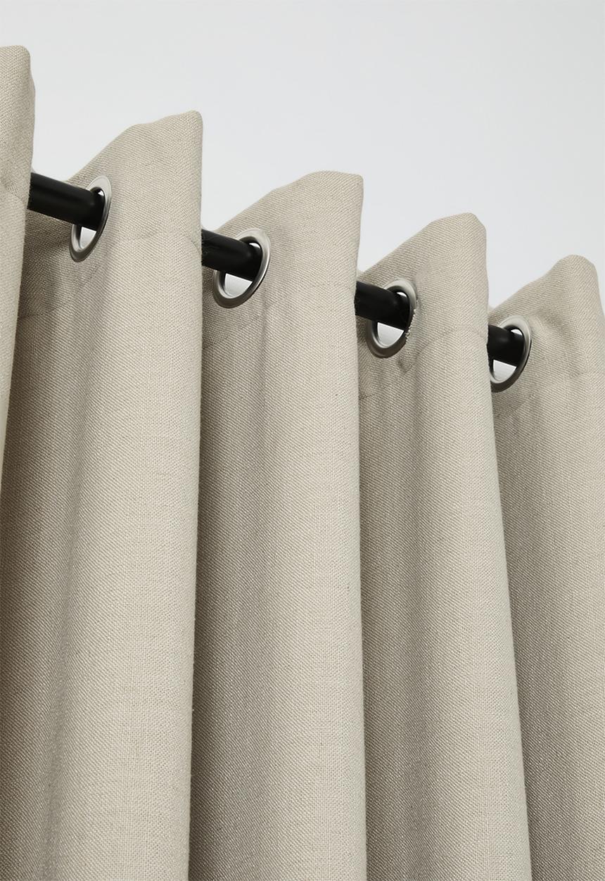 Sixth Floor - Linen Blend Luxe Eyelet Curtain - Taupe