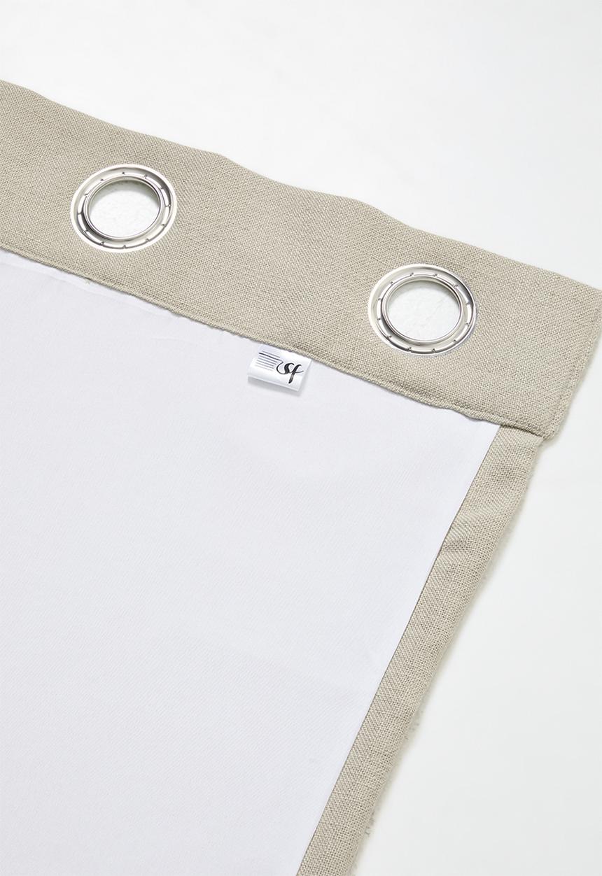 Sixth Floor - Linen Blend Luxe Eyelet Curtain - Taupe