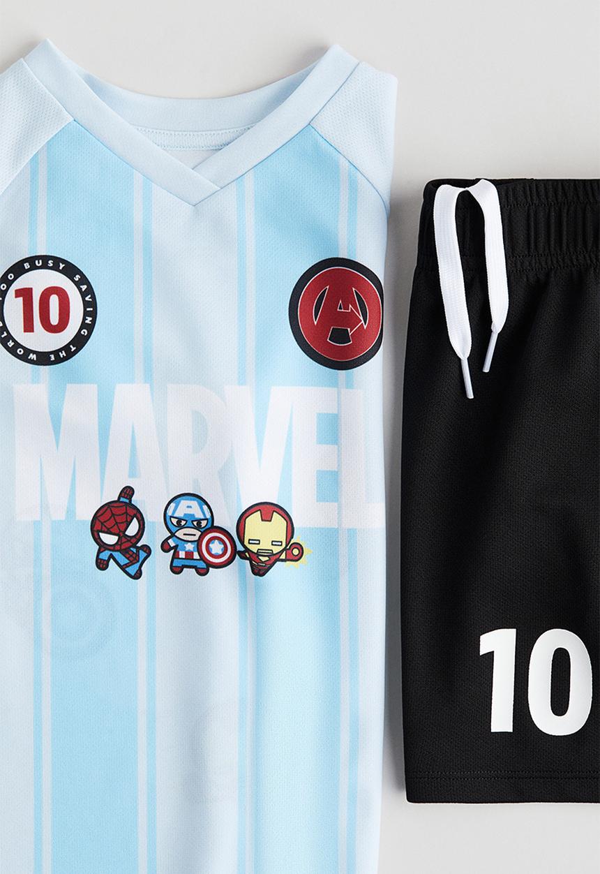 H&M - 2 Piece football set - light blue/marvel
