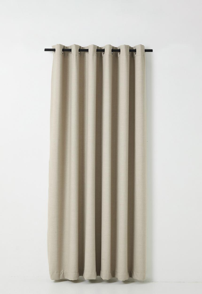 Sixth Floor - Linen Blend Luxe Eyelet Curtain - Taupe