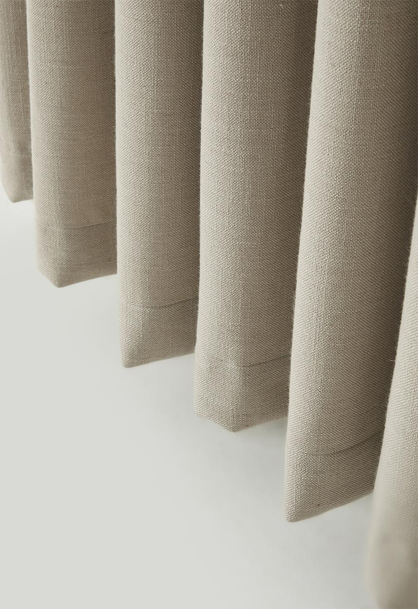 Sixth Floor - Linen Blend Luxe Eyelet Curtain - Taupe