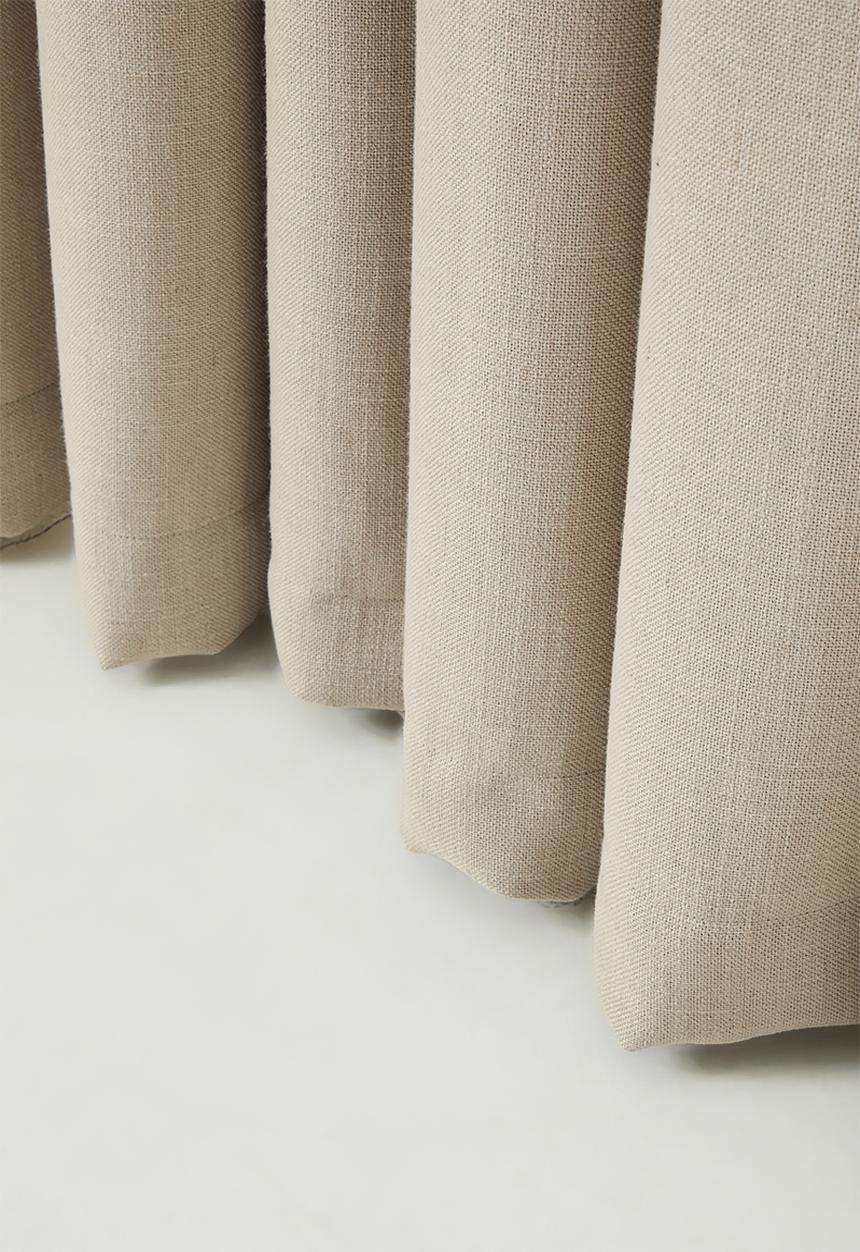 Sixth Floor - Linen Blend Luxe Taped Curtain - Taupe