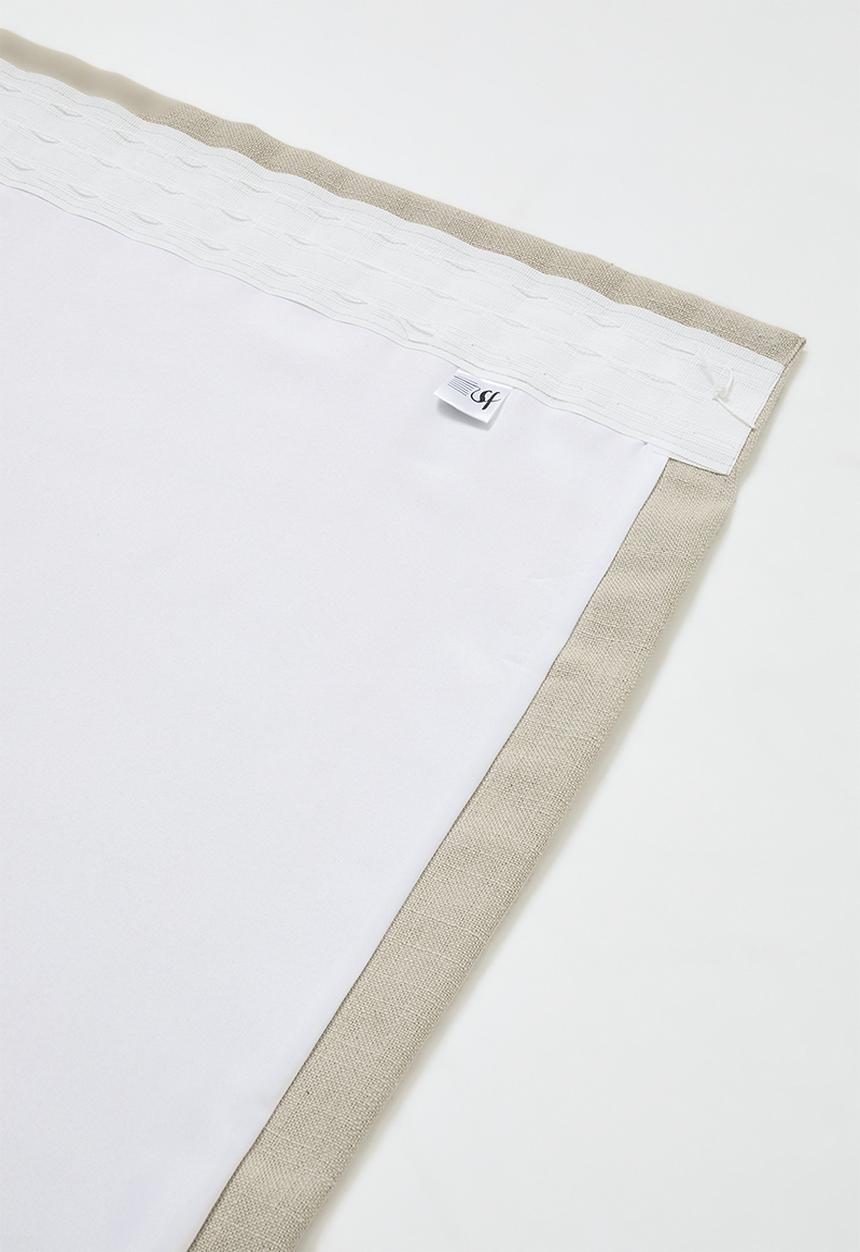 Sixth Floor - Linen Blend Luxe Taped Curtain - Taupe