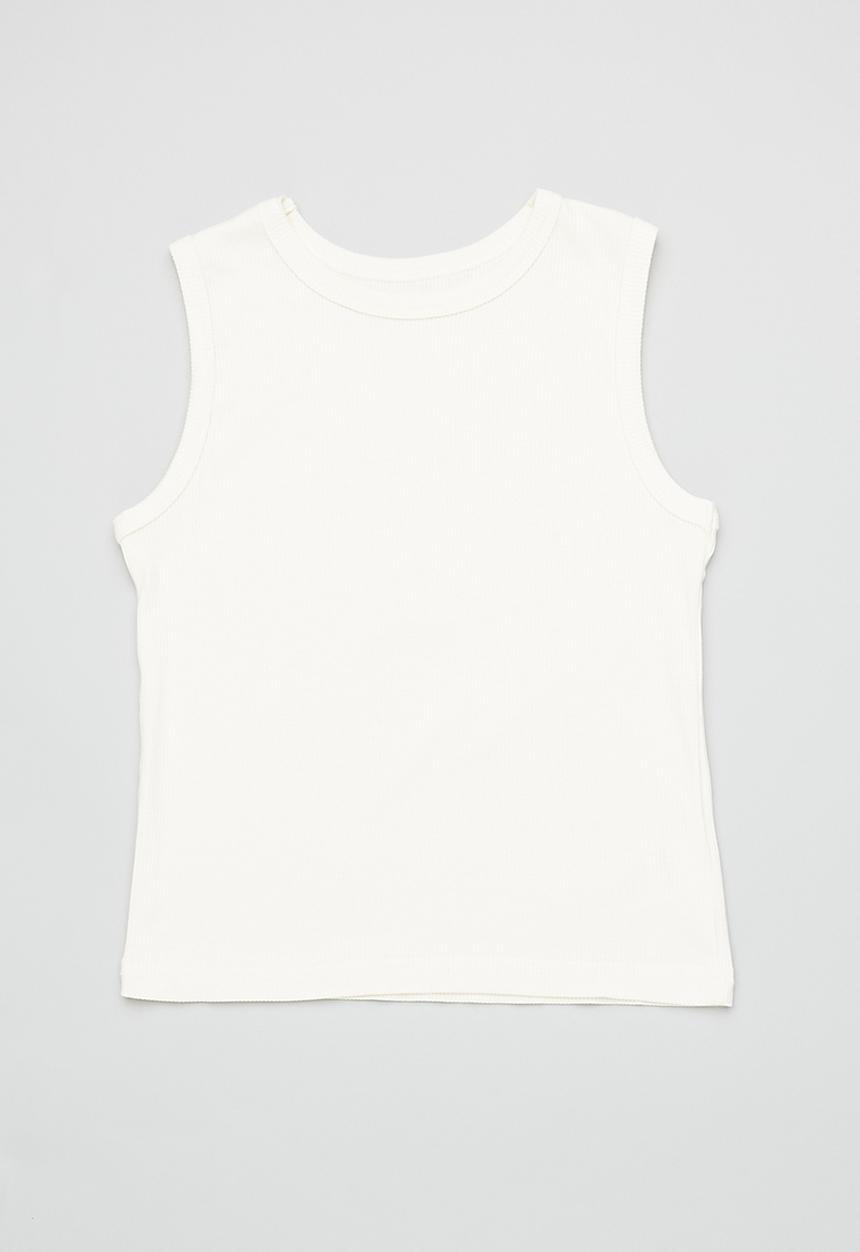 Pop Candy - Tank top with tented denim dress - cream/blue
