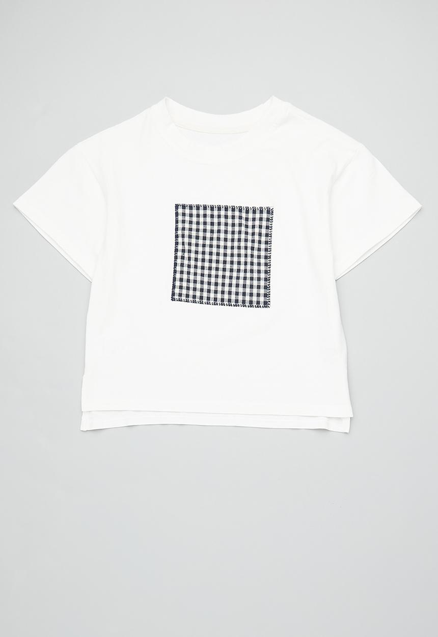 Pop Candy - Stylised button closure vest with square patch tee - green/white