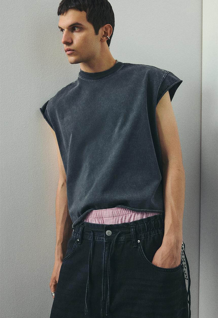 H&M - Oversized fit vest top - dark grey