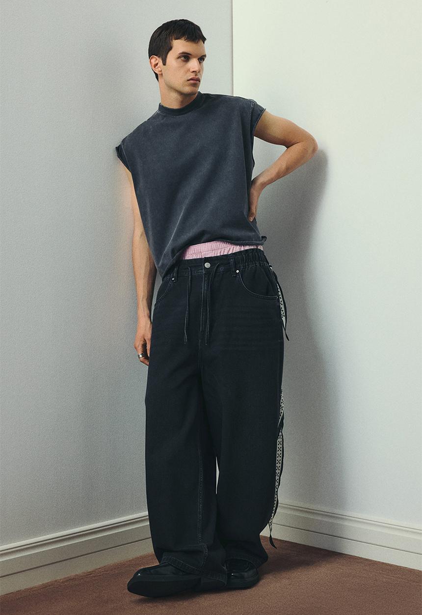 H&M - Oversized fit vest top - dark grey