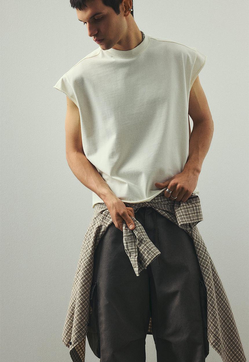 H&M - Oversized fit vest top - white