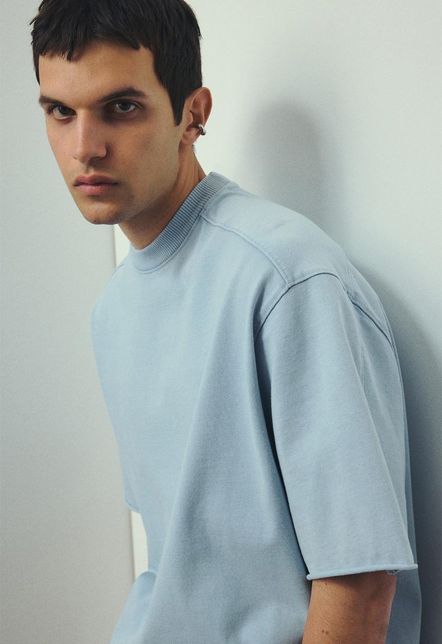 H&M - Oversized fit T-shirt - light blue