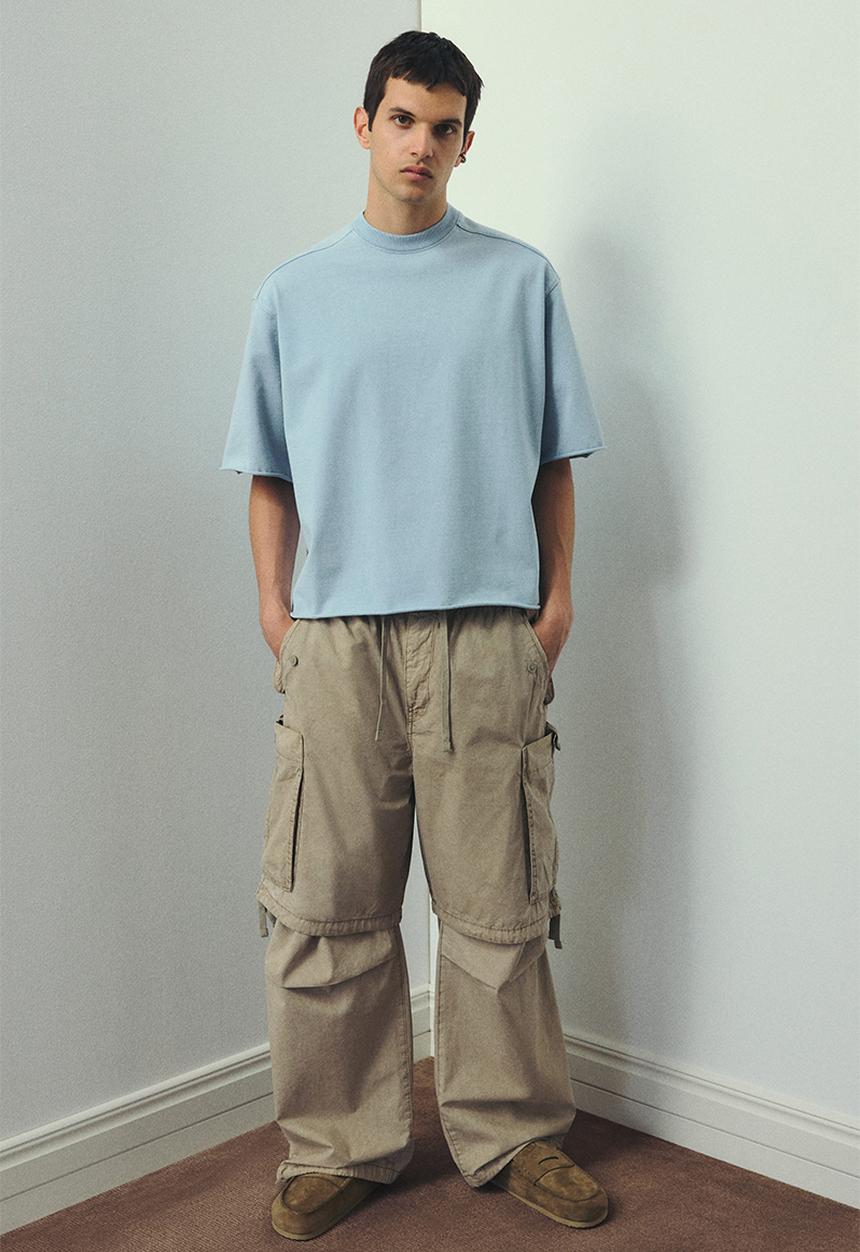 H&M - Oversized fit T-shirt - light blue