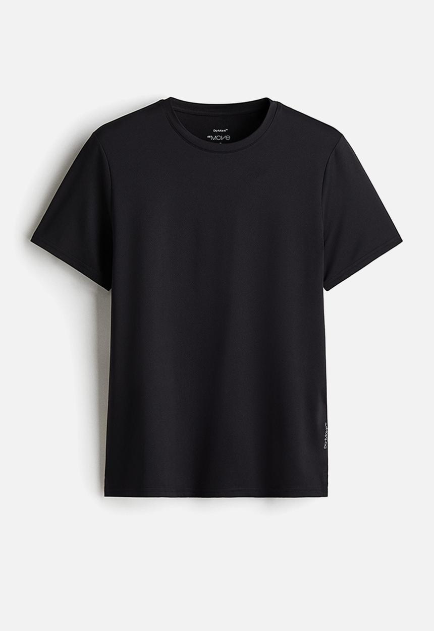 H&M - Regular fit sports top with drymove™ - black