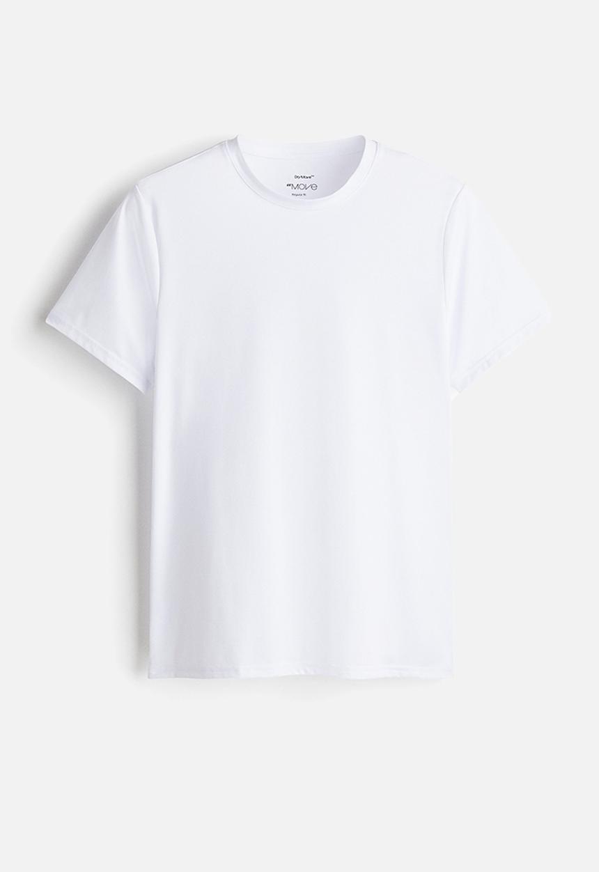 H&M - Regular fit sports top with drymove™ - white