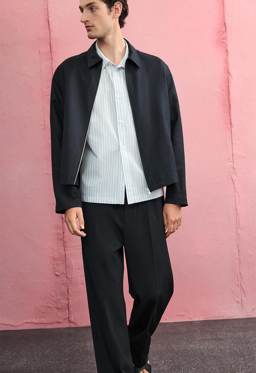 H&M - Relaxed fit trousers - navy blue