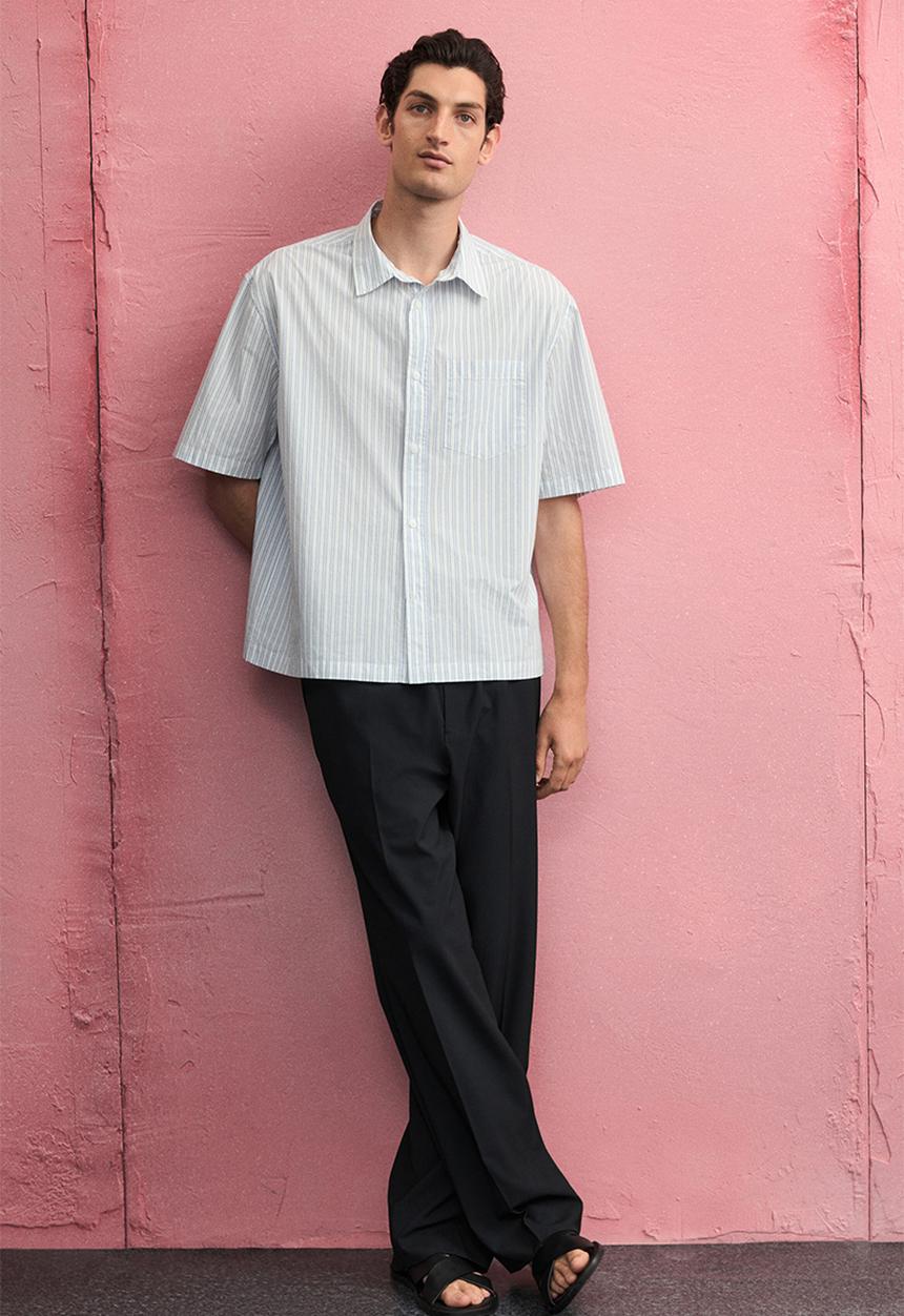 H&M - Relaxed fit trousers - navy blue
