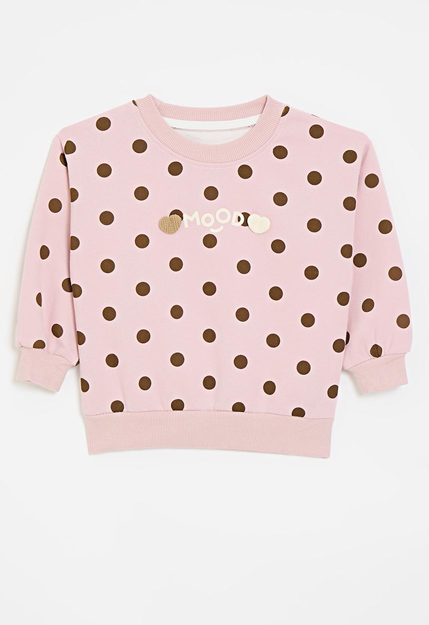 Pop Candy - Polka dot sweatshirt - mauvelous pink