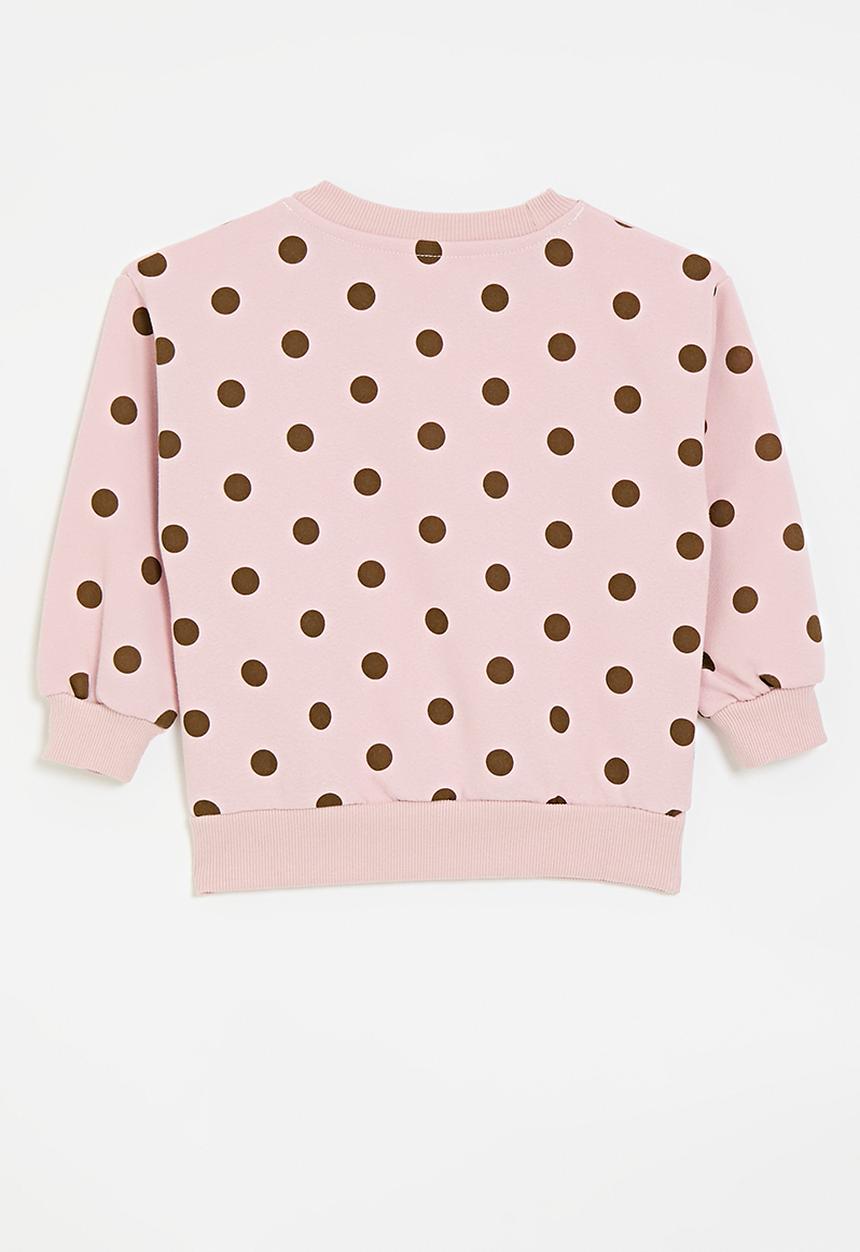 Pop Candy - Polka dot sweatshirt - mauvelous pink