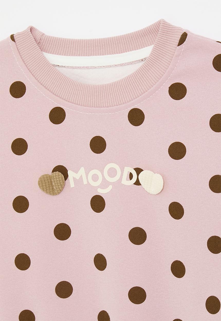 Pop Candy - Polka dot sweatshirt - mauvelous pink