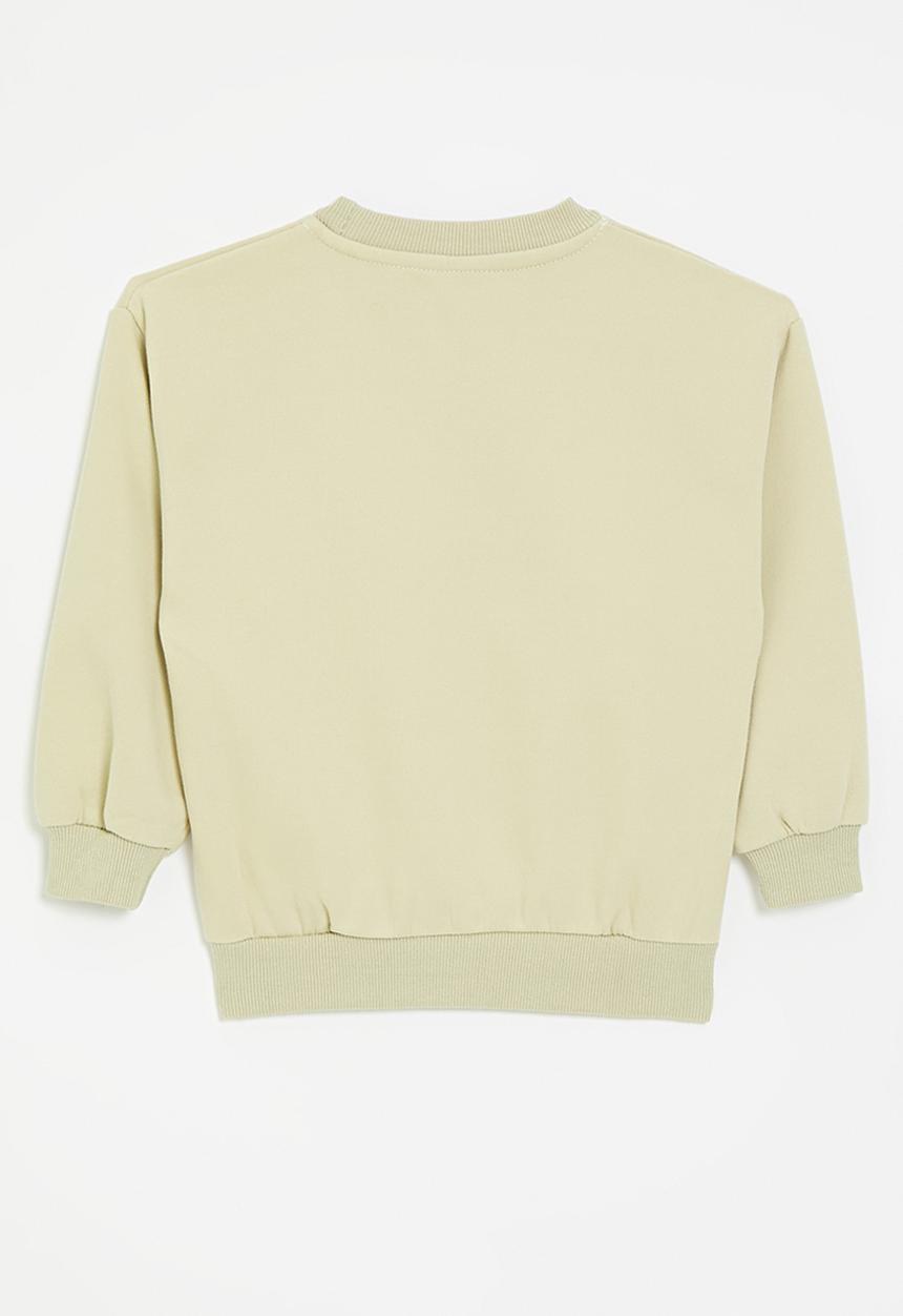 Pop Candy - Applique print sweat top - beige