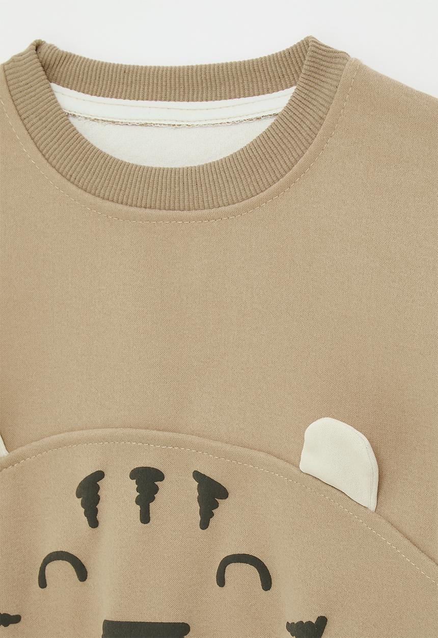 Pop Candy - Applique print sweat top - brown