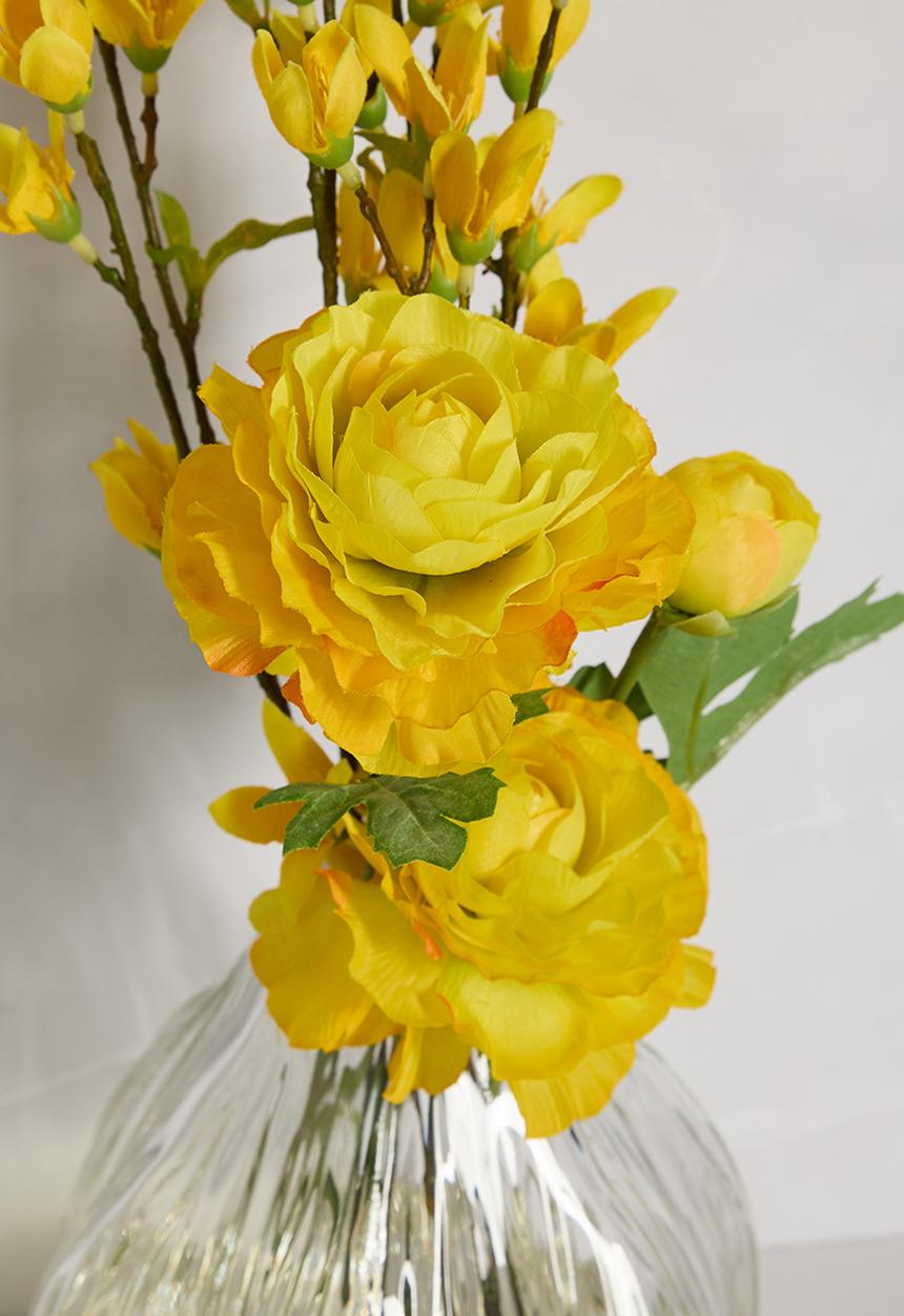 Silk By Design - Forsythia yellow with rananculus yellow