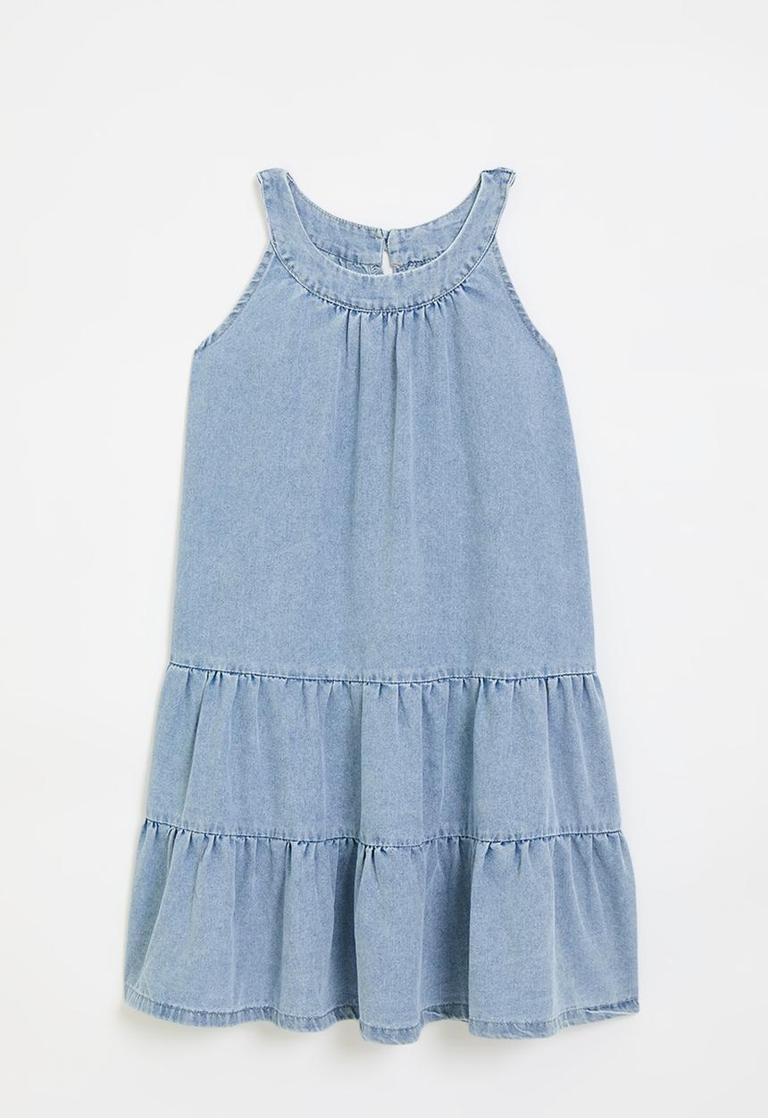 Pop Candy - Dropped waist cutaway dress - light blue