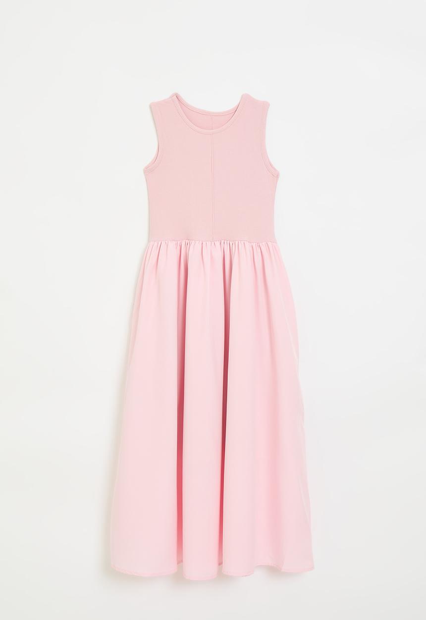 Pop Candy - Sleeveless combo dress - dusty pink/rose