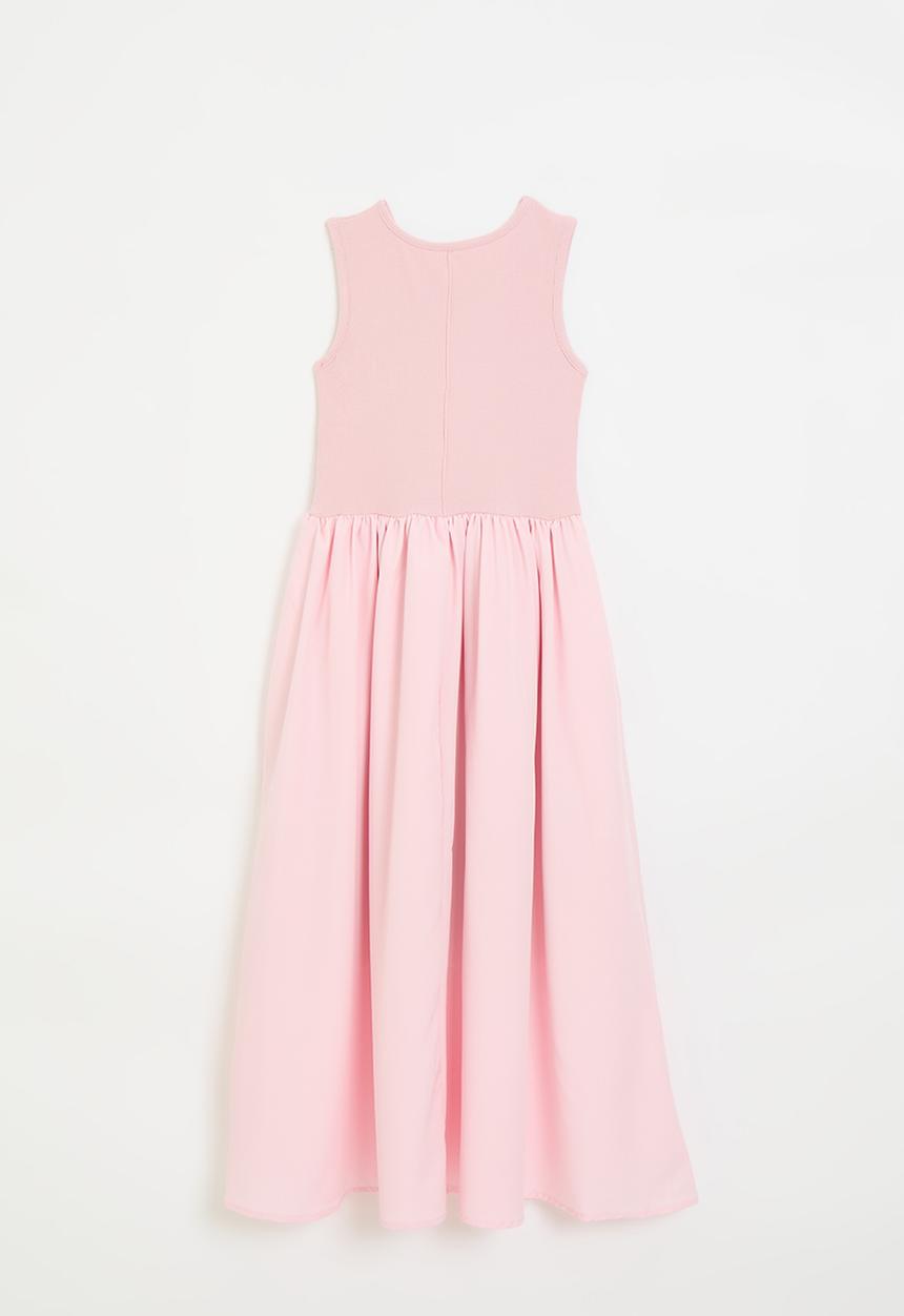 Pop Candy - Sleeveless combo dress - dusty pink/rose
