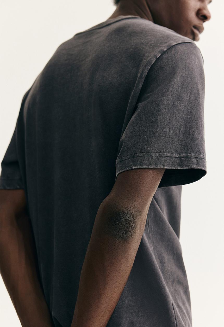 H&M - Regular fit washed T-shirt - dark grey