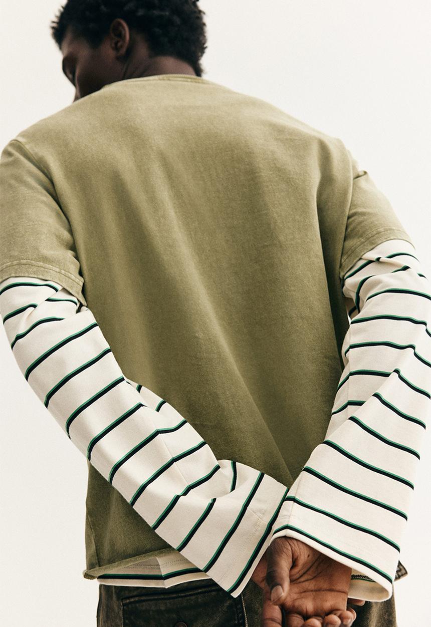 H&M - Regular fit washed T-shirt - green