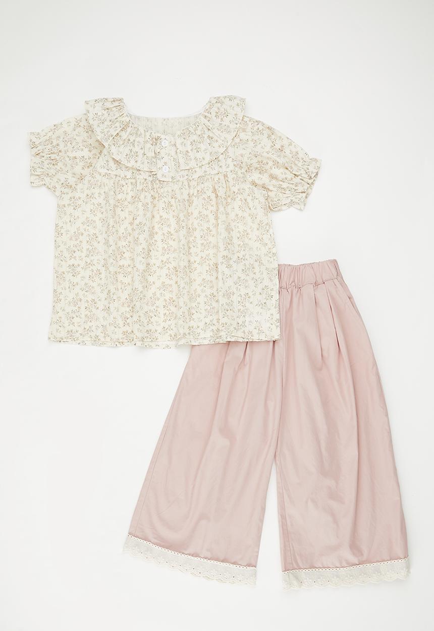 Pop Candy - Top & pants set - ecru & pink
