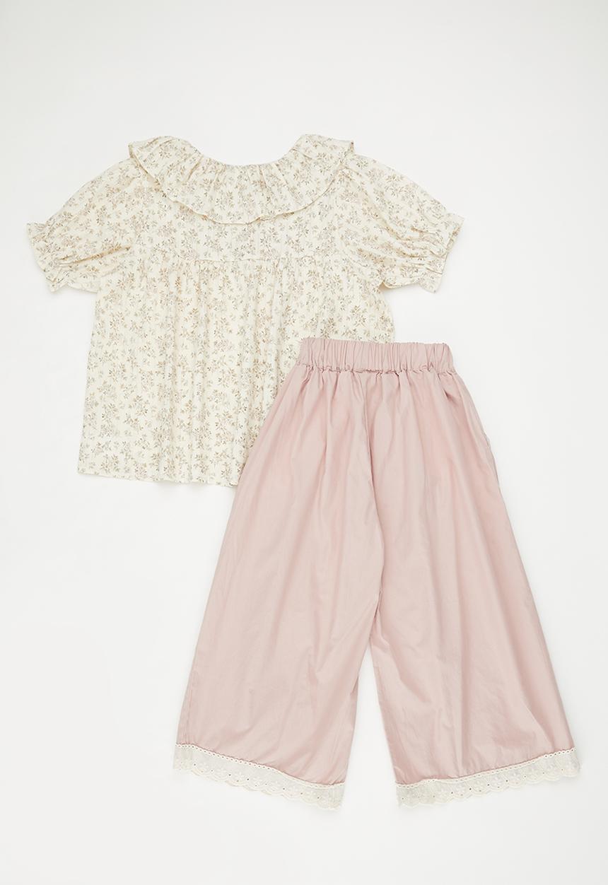 Pop Candy - Top & pants set - ecru & pink