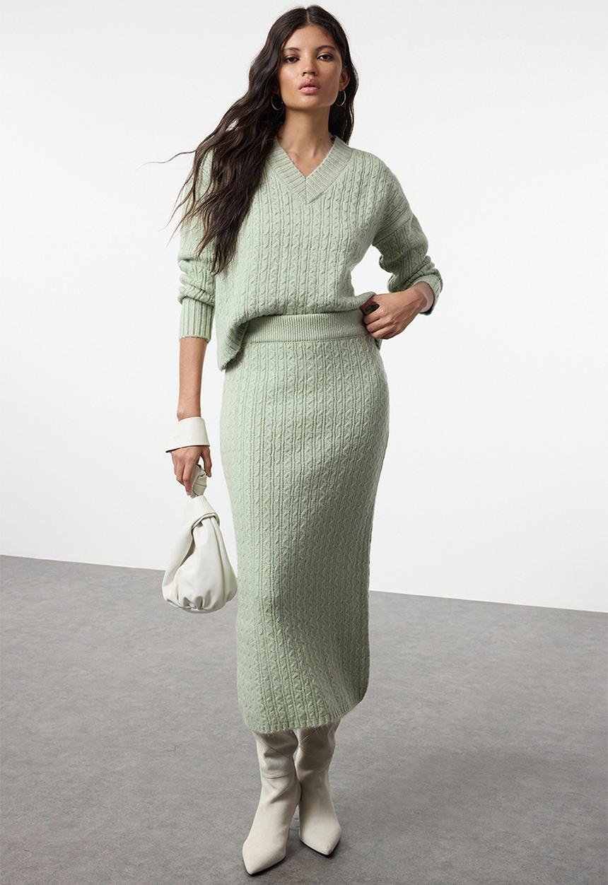 Trendyol - Knitwear Lower-Upper Set  - Mint
