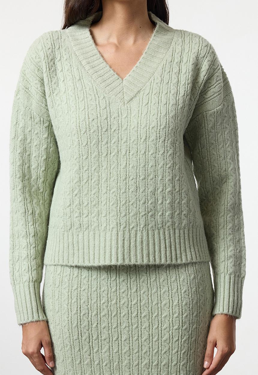Trendyol - Knitwear Lower-Upper Set  - Mint