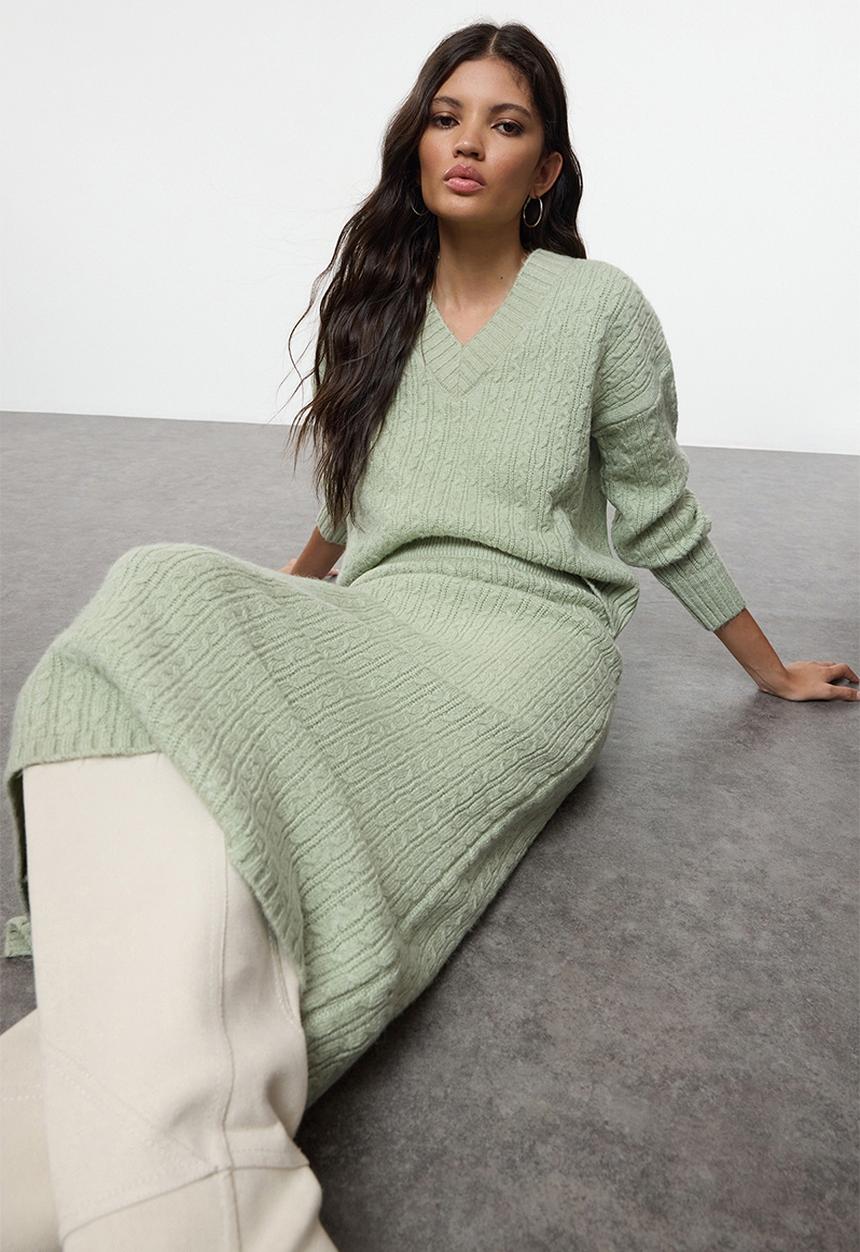 Trendyol - Knitwear Lower-Upper Set  - Mint