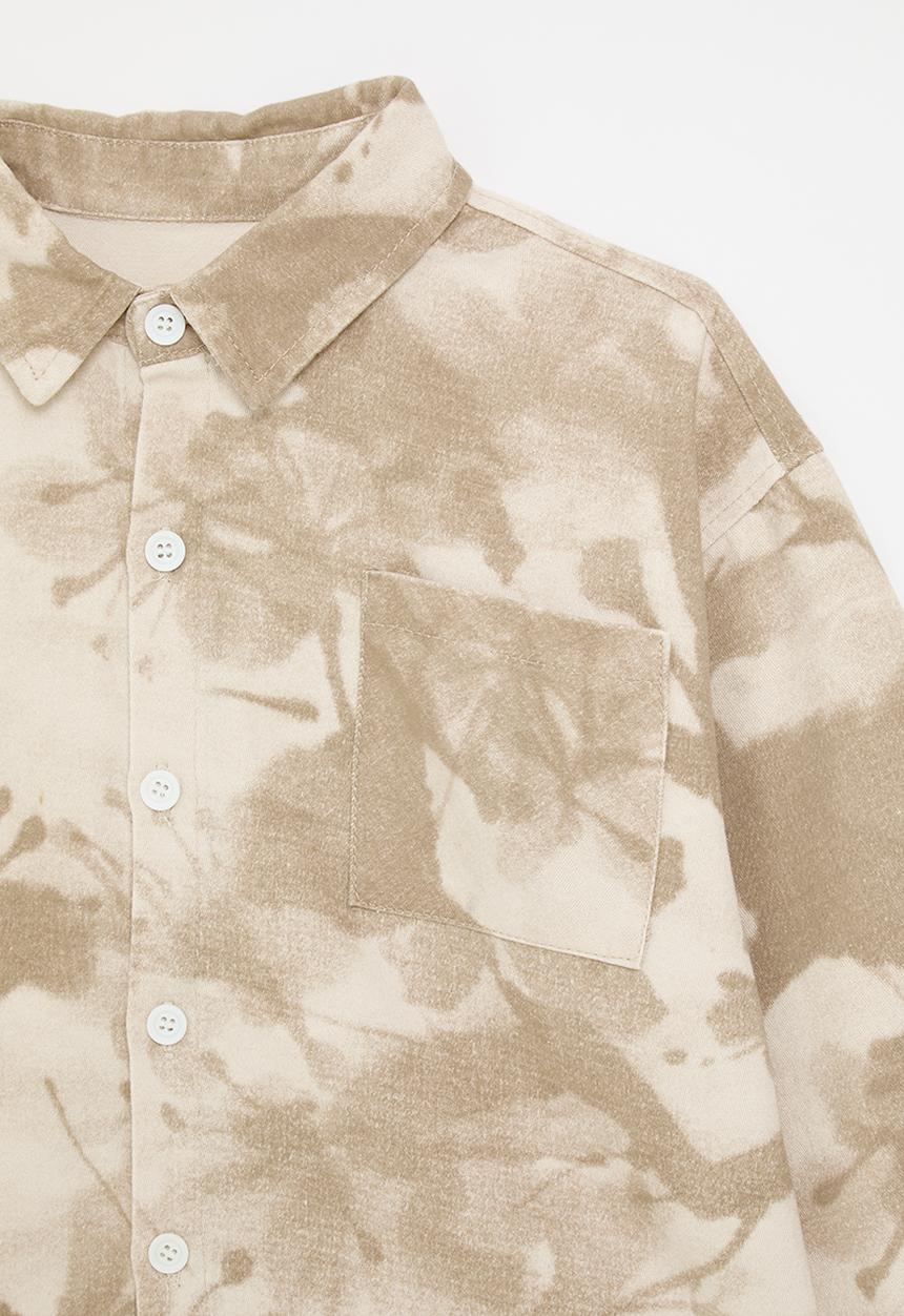 Pop Candy - Watercolour floral shirt - brown