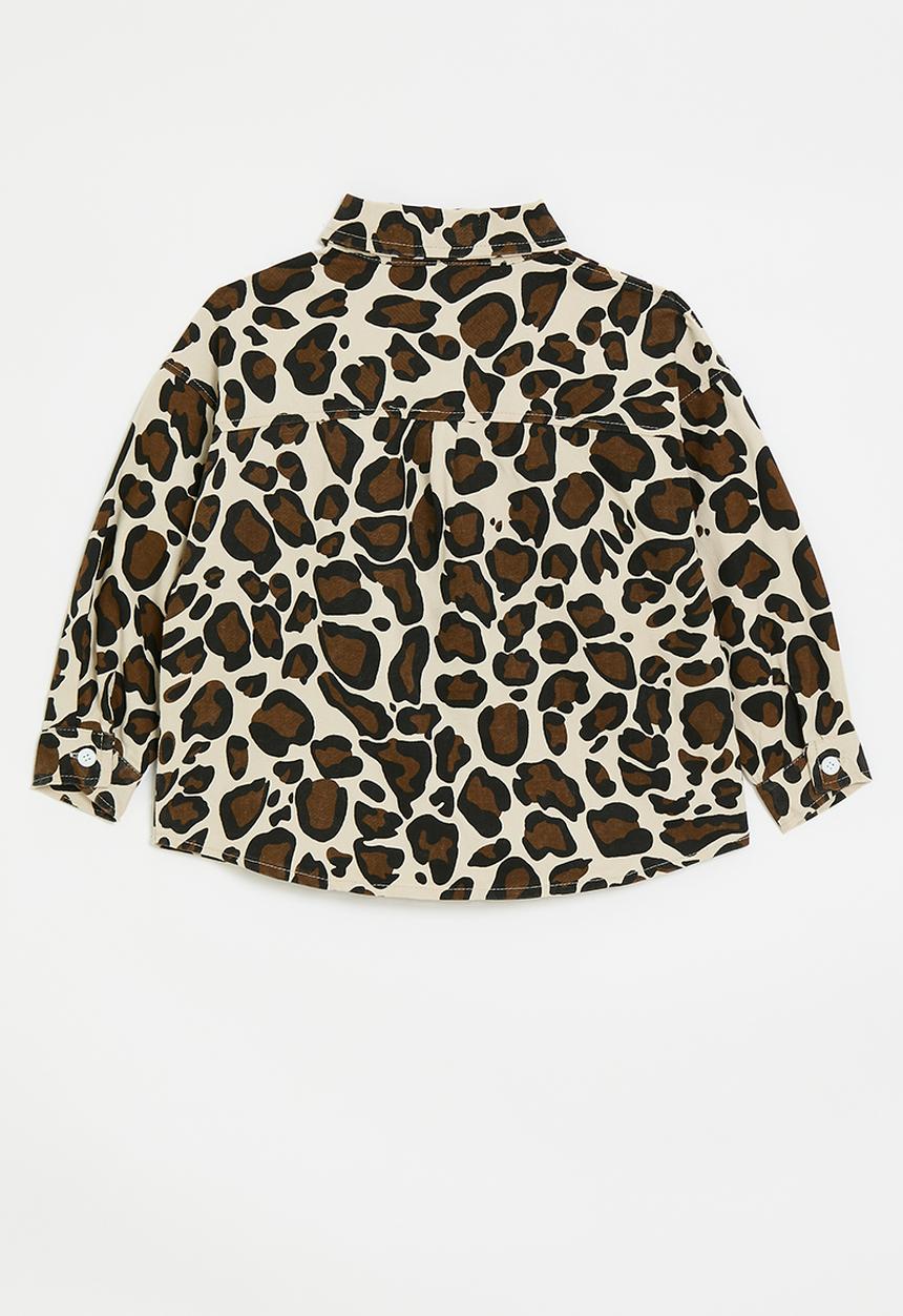 Pop Candy - Leopard printed button down shirt - multi