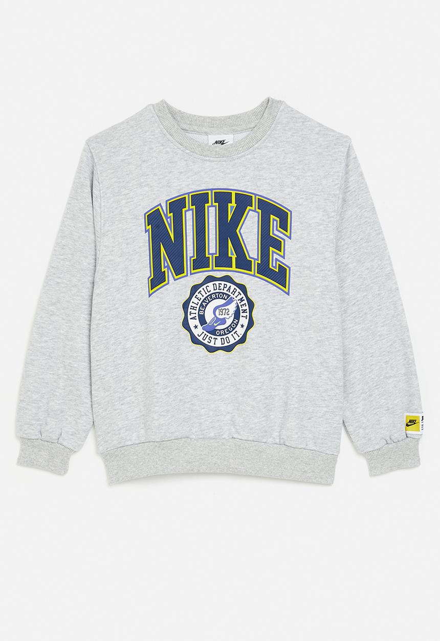 Nike - Nike pe french terry crewneck - light smoke gray heather