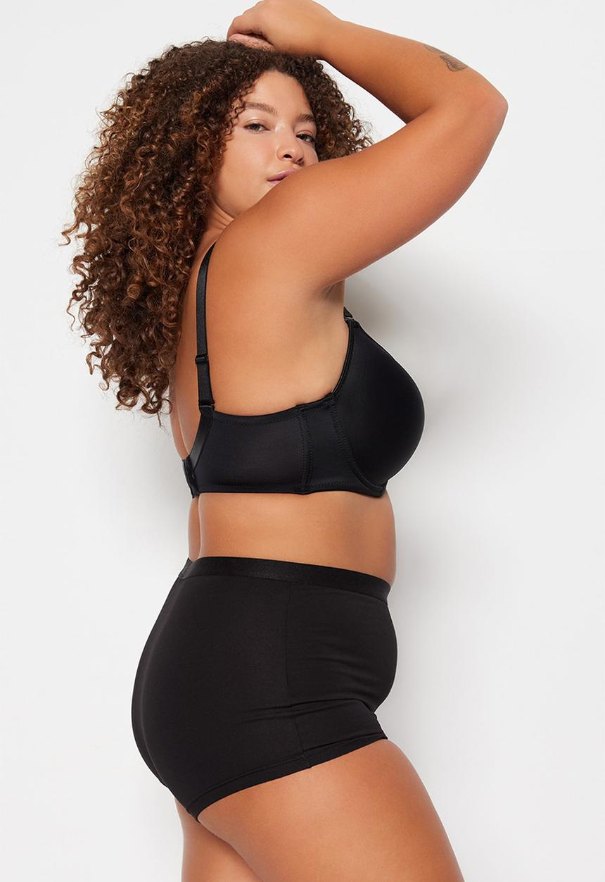Trendyol - Plus size 2 pack boxer briefs - black-skin