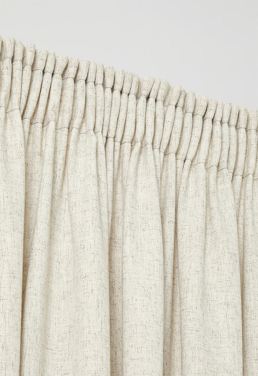Sixth Floor - Linen Blend Luxe Taped Curtain - Natural